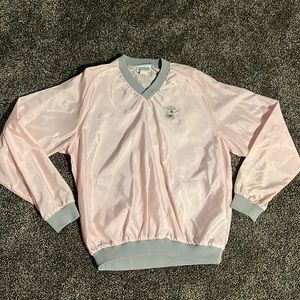 St. Andrew’s Scotland size large pink windbreaker golf jacket Lonsdale Academy